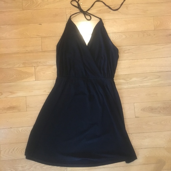 bcbg black halter dress